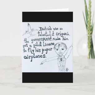 Origami Paper Airplanes Pilot License Card Kaart