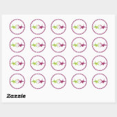 Origami Paper Crane Wedding Ronde Sticker (Vel)