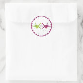 Origami Paper Crane Wedding Ronde Sticker (Tas)