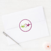 Origami Paper Crane Wedding Ronde Sticker (Envelop)