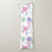 Origami Paper Cranes and Flowers Body Pillow Lichaamskussen (Achterkant (Verticaal))