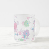 Origami Paper Cranes and Flowers Frosted Mok (Voorkant rechts)