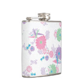 Origami Paper Cranes and Flowers Hip Flask Heupfles (Rechts)