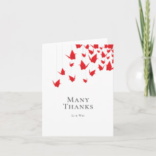Origami Paper Cranes Bedankkaart