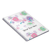 Origami Paper Cranes en Flowers Custom Notitieboek (Rechterzijde)