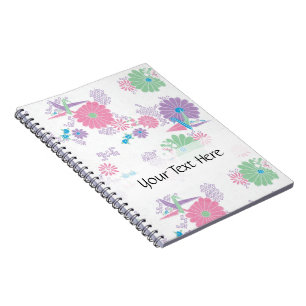 Origami Paper Cranes en Flowers Custom Notitieboek