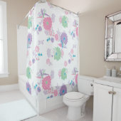 Origami Paper Cranes en Flowers Douchegordijn (In situ)