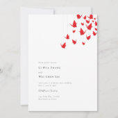 Origami papier kranen bruiloft kaart (Voorkant)