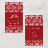 Origami Papier Kranen & Rode Sakura Kersenbloesems Visitekaartje (Voorkant / Achterkant)