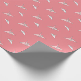 Origami Papier Kranen Zalm Roze Inpakpapier