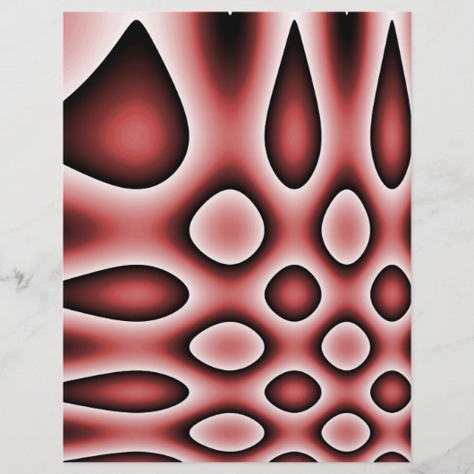 Origami papier, rode abstracte stippen & traandrup flyer (Voorkant)