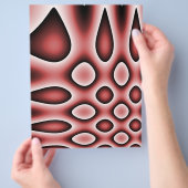 Origami papier, rode abstracte stippen & traandrup flyer (Hand)