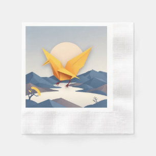 Origami papieren kraan Vector Art Servet