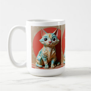 Origami-papierkat Koffiemok