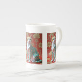 Origami-papierkat Porselein Kop (Voorkant rechts)