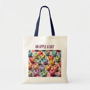 Origami Patroon - Een appel per dag Tote Bag