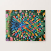 Origami-pauw Legpuzzel (Horizontaal)