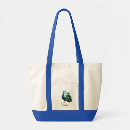 Origami Peacock T-shirt women's Tote Bag (Voorkant)