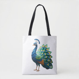 Origami Peacock T-shirt women's Tote Bag
