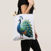 Origami Peacock T-shirt women's Tote Bag (Dichtbij)