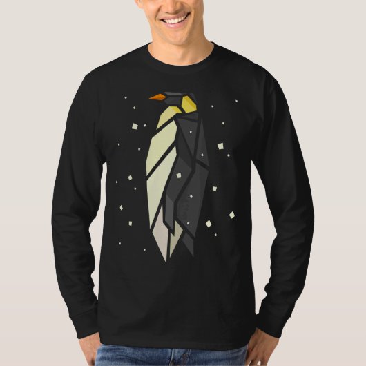 Origami Penguin Snowing T-shirt (Voorkant)