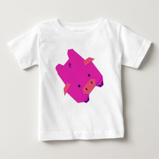 Origami pig baby T-shirt (Voorkant)