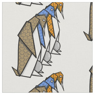 Origami pinguïns beschermen hun eieren stof