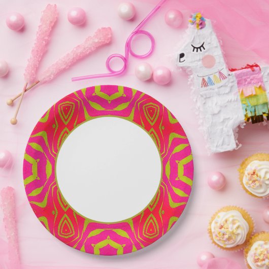 Origami Pink Gold Dinnerware Papieren Bordje (Feest)