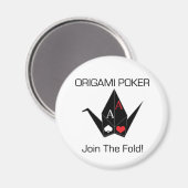 Origami Poker Kaart Protector/Magnet! Magneet (Voorkant / Achterkant)