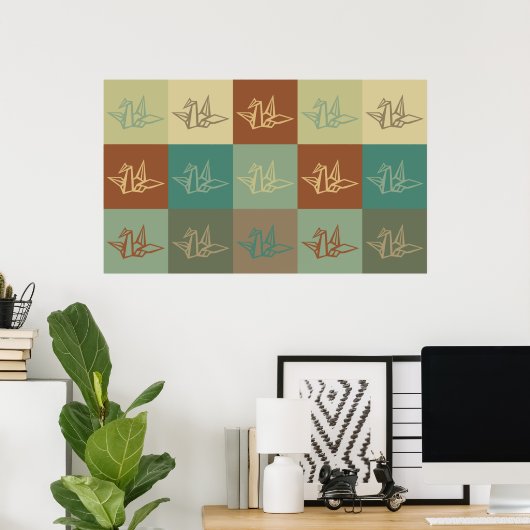 Origami Pop Art Poster (Thuiskantoor)