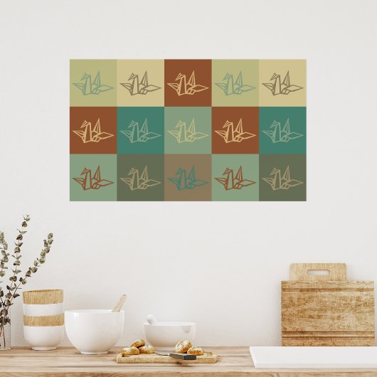 Origami Pop Art Poster (Keuken)