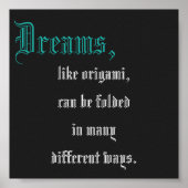 Origami quote mini poster (Voorkant)