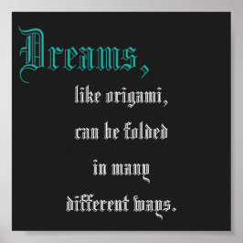 Origami quote mini poster