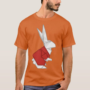 Origami Red Bunny Bunniesmee Wonderland T-shirt