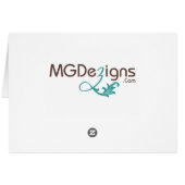 origami red cranes Wedding table secard (Achterkant Horizontaal)