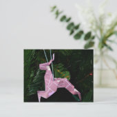 Origami Rendier Kerstdecoratie Feestdagenkaart (Staand voorkant)