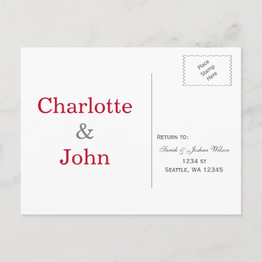 origami rode kranen bruiloft RSVP Uitnodiging Briefkaart (Achterkant)