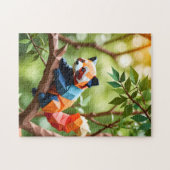 Origami Rode Panda Legpuzzel (Horizontaal)