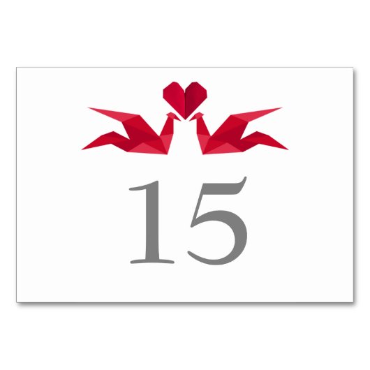 origami rode papieren kranen Weddenschappen Kaart (Voorkant)