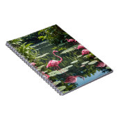 Origami Roze Flamingo Terug naar School Notitieboek (Rechterzijde)