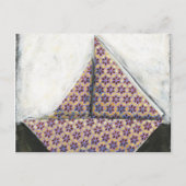 Origami Sailboat on Star Design Paper Briefkaart (Voorkant)