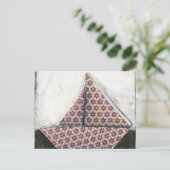 Origami Sailboat on Star Design Paper Briefkaart (Staand voorkant)