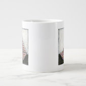 Origami Sailboat on Star Design Paper Grote Koffiekop (Voorkant)