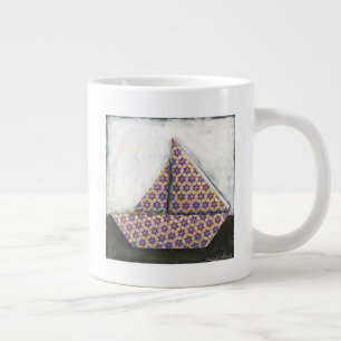 Origami Sailboat on Star Design Paper Grote Koffiekop