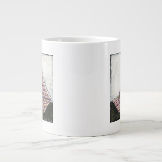 Origami Sailboat on Star Design Paper Grote Koffiekop (Voorkant)