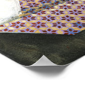 Origami Sailboat on Star Design Paper Poster (Hoek)