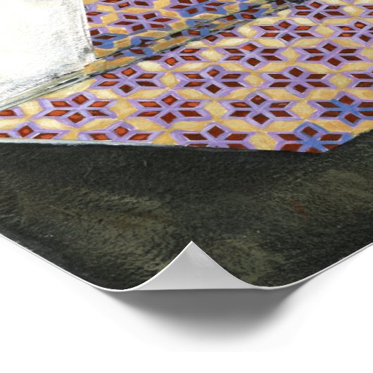 Origami Sailboat on Star Design Paper Poster (Hoek)