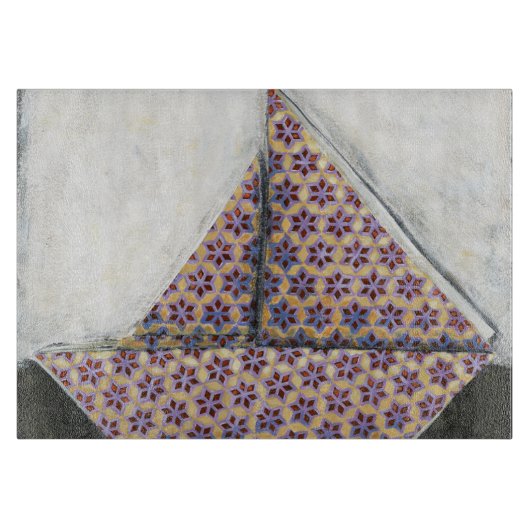 Origami Sailboat on Star Design Paper Snijplank (Voorkant)