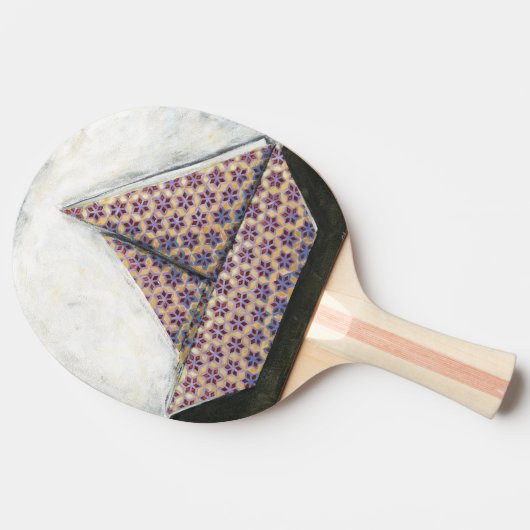 Origami Sailboat on Star Design Paper Tafeltennisbatje (Zijkant)