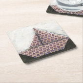 Origami Sailboot op Star Design Paper Kartonnen Onderzetters (Schuin)